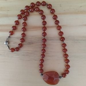 Genuine Carnelian Necklace - One of a kind